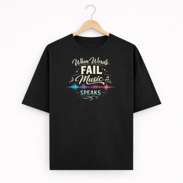 When word fail music speaks Unisex Oversized Classic T-Shirt