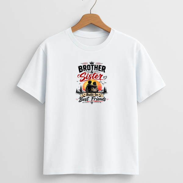 BROTHER&SISTER BUILT-IN BEST FRIEND Unisex Classic Crew T-Shirt